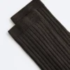 Calcetines clásicos de mezcla de seda con diseño acanalado