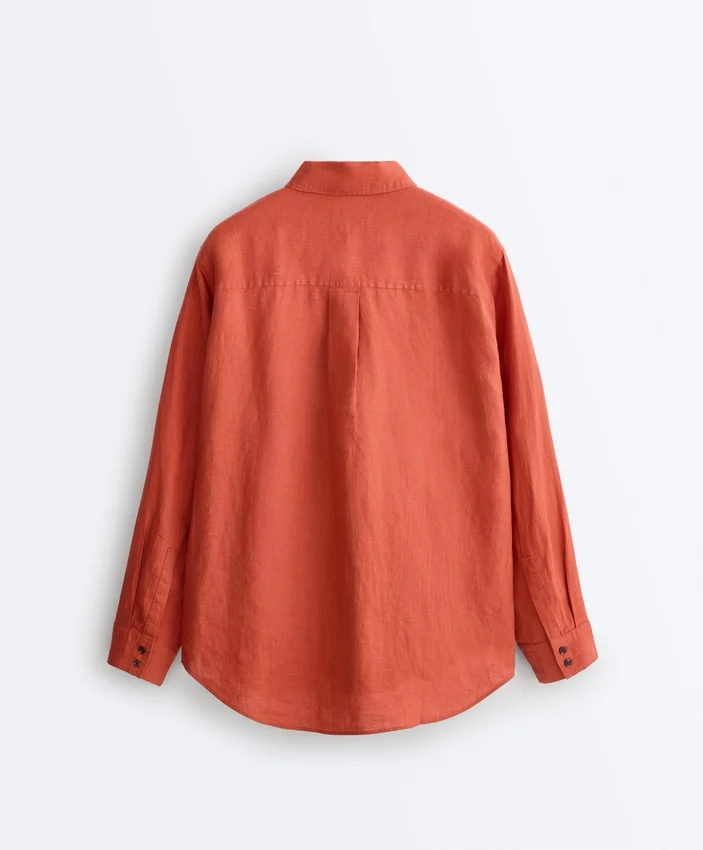Camisas 100 % lino con bolsillos Camisas 100 % lino con bolsillos