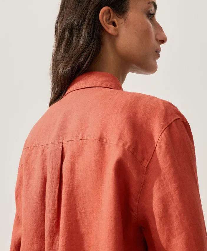 Camisas 100 % lino con bolsillos Camisas 100 % lino con bolsillos