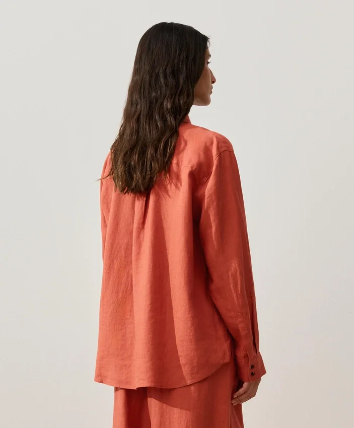 Camisas 100 % lino con bolsillos Camisas 100 % lino con bolsillos