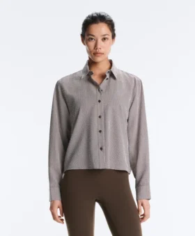Camisas cortas de mezcla de lyocell con estampado de cuadros vichy