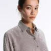 Camisas cortas de mezcla de lyocell con estampado de cuadros vichy Camisas cortas de mezcla de lyocell con estampado de cuadros vichy