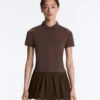 Camisas de algodón piqué de corte ajustado