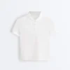 Camisas de algodón piqué de corte ajustado