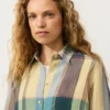 Camisas de cuadros de corte regular 100 % lino Camisas de cuadros de corte regular 100 % lino