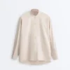Camisas de cuello alto 100 % algodón