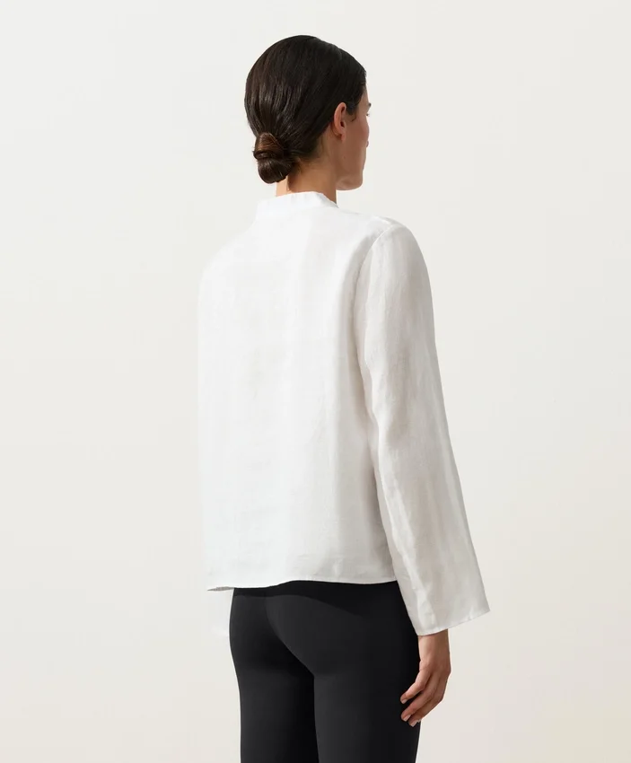 Camisas de cuello alto 100 % lino Camisas de cuello alto 100 % lino