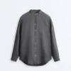 Camisas de cuello alto 100 % lino Camisas de cuello alto 100 % lino
