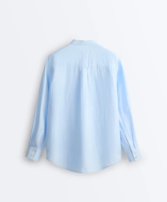 Camisas de cuello alto 100 % lino Camisas de cuello alto 100 % lino