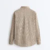 Camisas de cuello alto a cuadros en mezcla de algodón