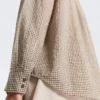 Camisas de cuello alto a cuadros en mezcla de algodón
