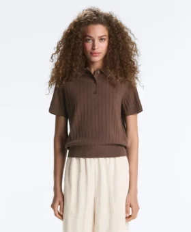 Camisas de manga corta de punto calado