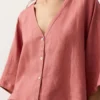 Camisas de pantalón corto 100 % lino Camisas de pantalón corto 100 % lino