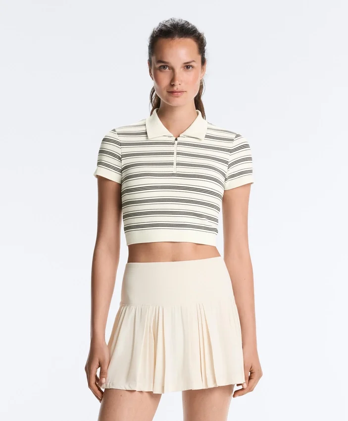 Camisas de pantalón corto sin costuras a rayas Camisas de pantalón corto sin costuras a rayas