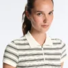 Camisas de pantalón corto sin costuras a rayas Camisas de pantalón corto sin costuras a rayas