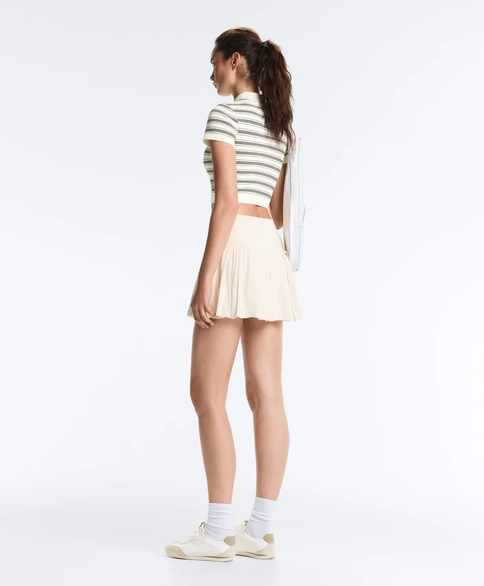 Camisas de pantalón corto sin costuras a rayas Camisas de pantalón corto sin costuras a rayas