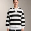 Camisas de piqué de algodón a rayas Camisas de piqué de algodón a rayas