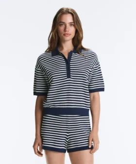 Camisas de punto a rayas 100 % algodón Camisas de punto a rayas 100 % algodón