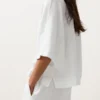 Camisas oversize de manga corta 100 % lino Camisas oversize de manga corta 100 % lino