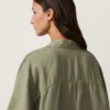 Camisas oversize de manga corta 100 % lino