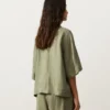 Camisas oversize de manga corta 100 % lino