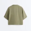 Camisas oversize de manga corta 100 % lino
