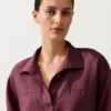 Camisas oversize de manga larga 100 % lino Camisas oversize de manga larga 100 % lino