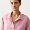 Camisas oversize de manga larga 100 % lino Camisas oversize de manga larga 100 % lino