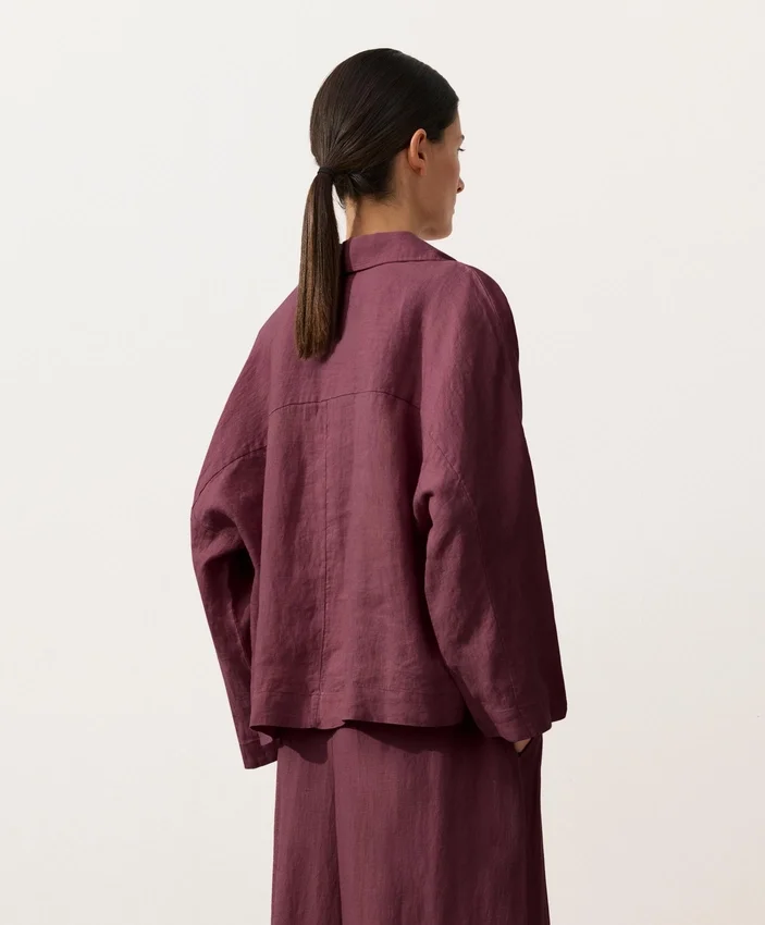 Camisas oversize de manga larga 100 % lino Camisas oversize de manga larga 100 % lino