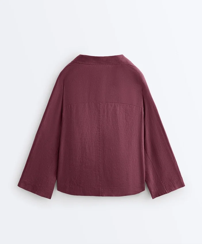 Camisas oversize de manga larga 100 % lino Camisas oversize de manga larga 100 % lino