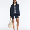 Chaqueta con bolsillos de mezcla de algodón Chaqueta con bolsillos de mezcla de algodón
