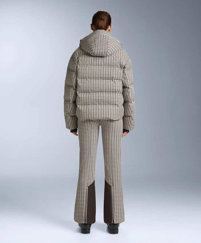 Pantalones de esquí elásticos, acampanados y de talle alto, con estampado resistente al agua Pantalones de esquí elásticos, acampanados y de talle alto, con estampado resistente al agua