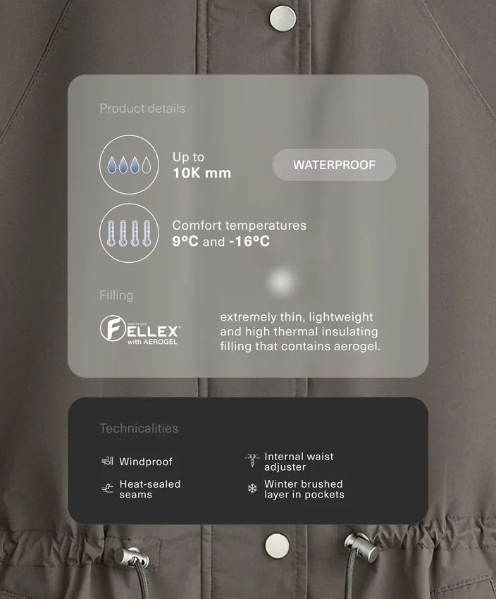 Chaqueta acolchada impermeable Fellex® Aerogel 10K Chaqueta acolchada impermeable Fellex® Aerogel 10K