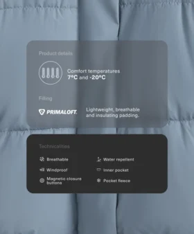 Chaqueta acolchada repelente al agua Primaloft®