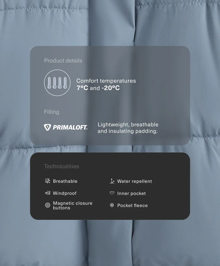 Chaqueta acolchada repelente al agua Primaloft® Chaqueta acolchada repelente al agua Primaloft®