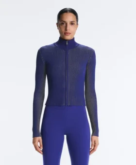 Chaqueta ajustada de punto elástico