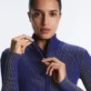 Chaqueta ajustada de punto elástico