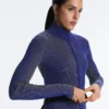 Chaqueta ajustada de punto elástico