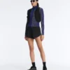 Chaqueta ajustada de punto elástico
