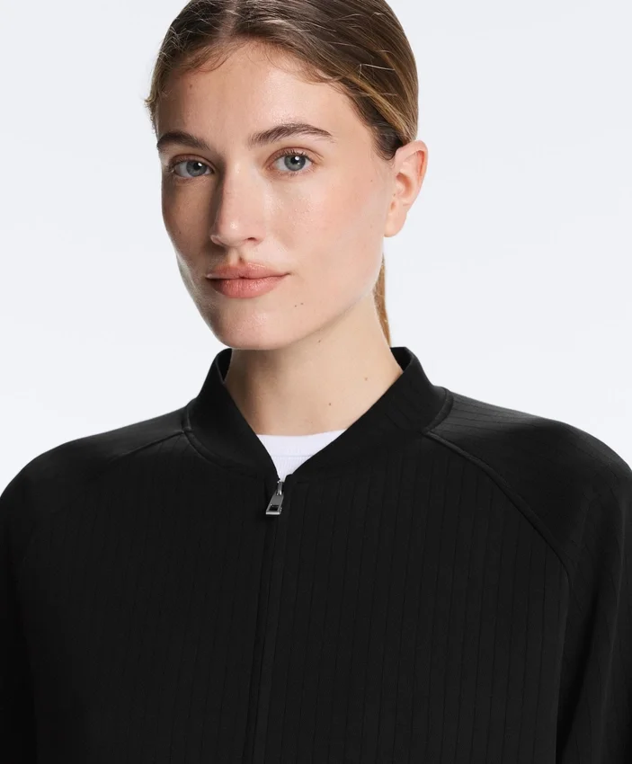 Chaqueta bomber a rayas con modal Soft Touch Chaqueta bomber a rayas con modal Soft Touch