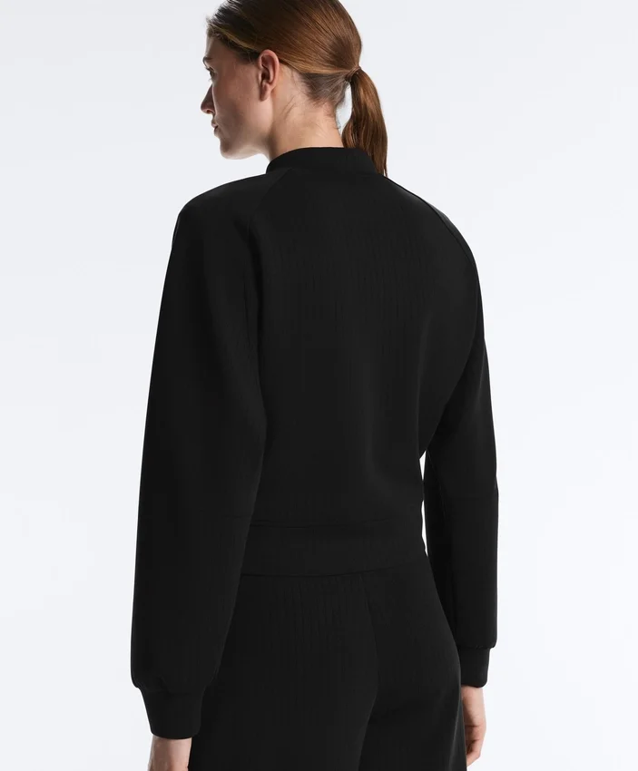 Chaqueta bomber a rayas con modal Soft Touch Chaqueta bomber a rayas con modal Soft Touch