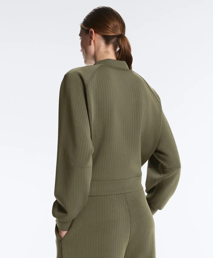 Chaqueta bomber a rayas con modal Soft Touch Chaqueta bomber a rayas con modal Soft Touch