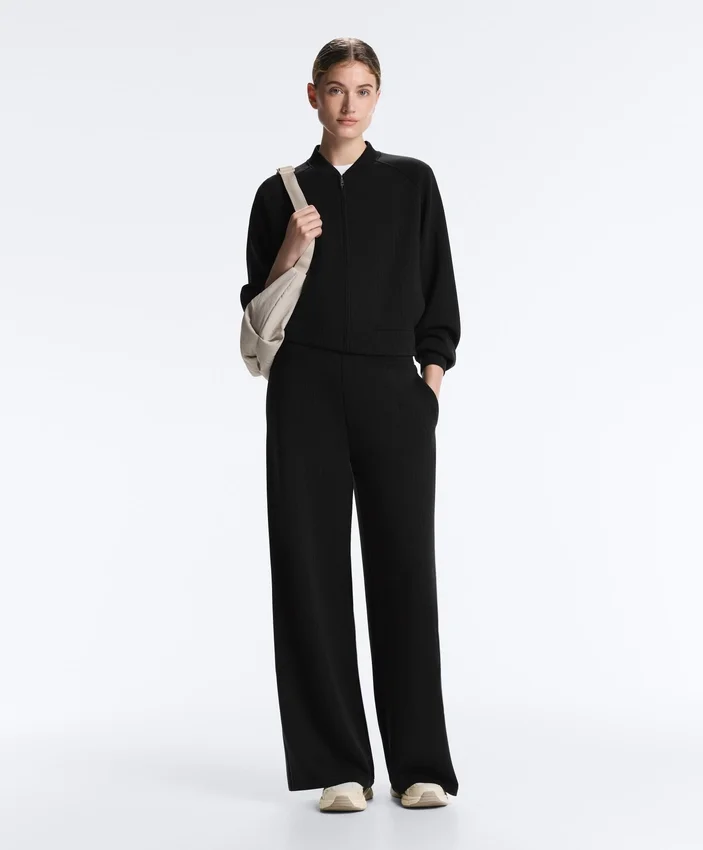 Chaqueta bomber a rayas con modal Soft Touch Chaqueta bomber a rayas con modal Soft Touch