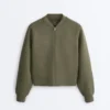 Chaqueta bomber a rayas con modal Soft Touch Chaqueta bomber a rayas con modal Soft Touch