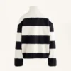 Chaqueta bomber de imitación de chaqueta de piel de oveja a rayas
