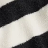 Chaqueta bomber de imitación de chaqueta de piel de oveja a rayas