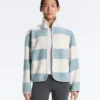 Chaqueta bomber de imitación de chaqueta de piel de oveja a rayas