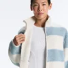 Chaqueta bomber de imitación de chaqueta de piel de oveja a rayas