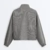Chaqueta bomber de mezcla de lyocell con estampado de cuadros Chaqueta bomber de mezcla de lyocell con estampado de cuadros