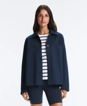 Chaqueta con bolsillos de mezcla de algodón